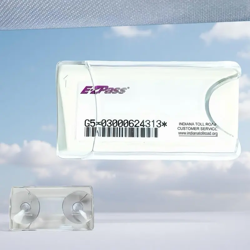 EZ Pass Holder with Dual Suction Cups – Windshield Transponder Mount for Car – Only Fits EZ Pass Mini/IPass (3.7" x 1.9") – Requires Removing Original Velcro