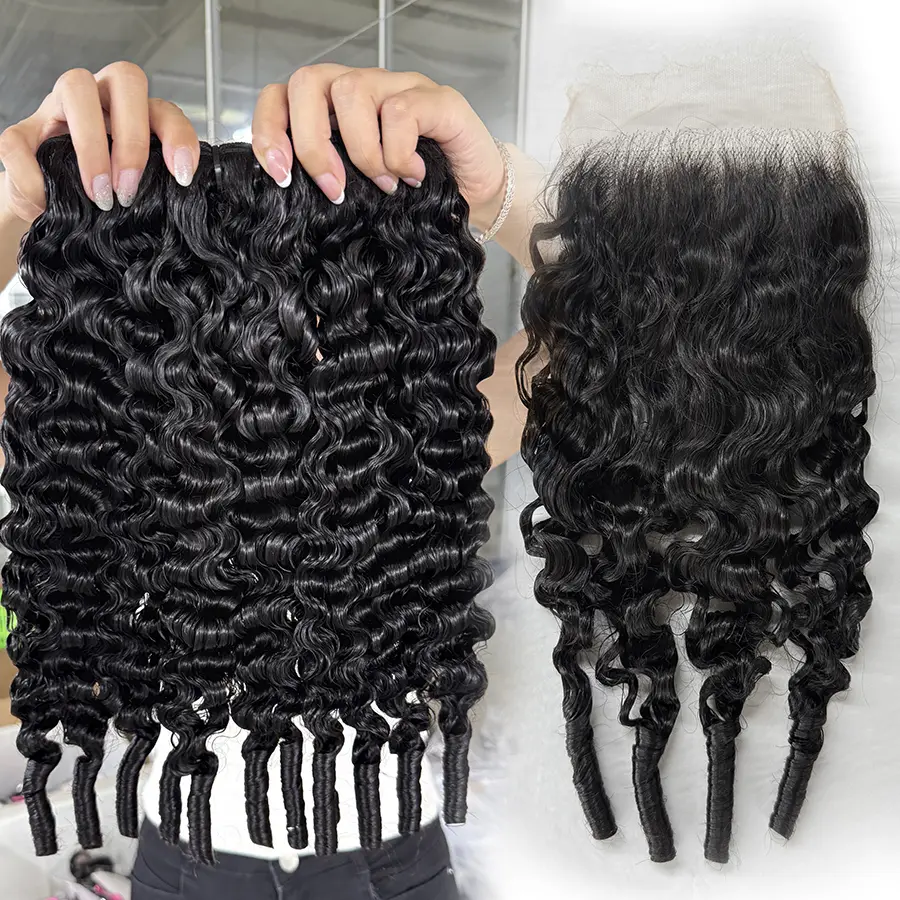 Bundles with lace closure 5x5 HD Swiss Burmese Curly Pre Plucked With Baby Hair closure make a full wig for your self,Unprocessed Human Hair bundles body wave natural color hair Extensions