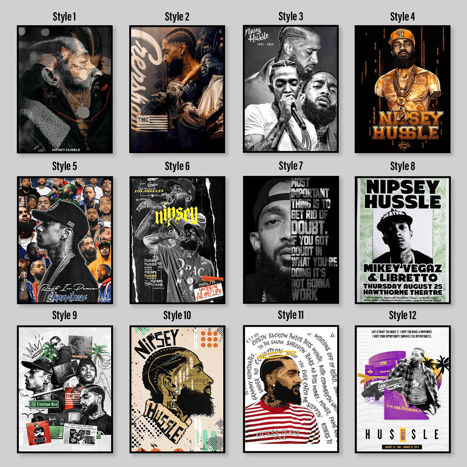 Nipseys S Hussle American Rapper Unique Canvas Unique Design Wall Art Poster, Nipsey Word & Saying Quotes Art Canvas Poster