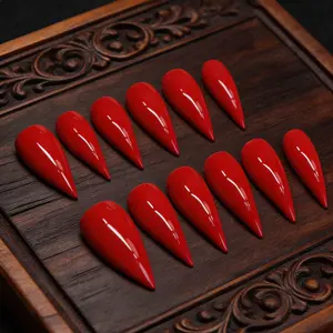 Handmade Dragon Claw False Nails, Long Animal Nail Art, Classic Pure Cat Paw Design, Glossy Acrylic Nails, Glossy Finish, Single Item
