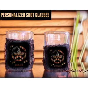 Military Personalized Shot Glasses.