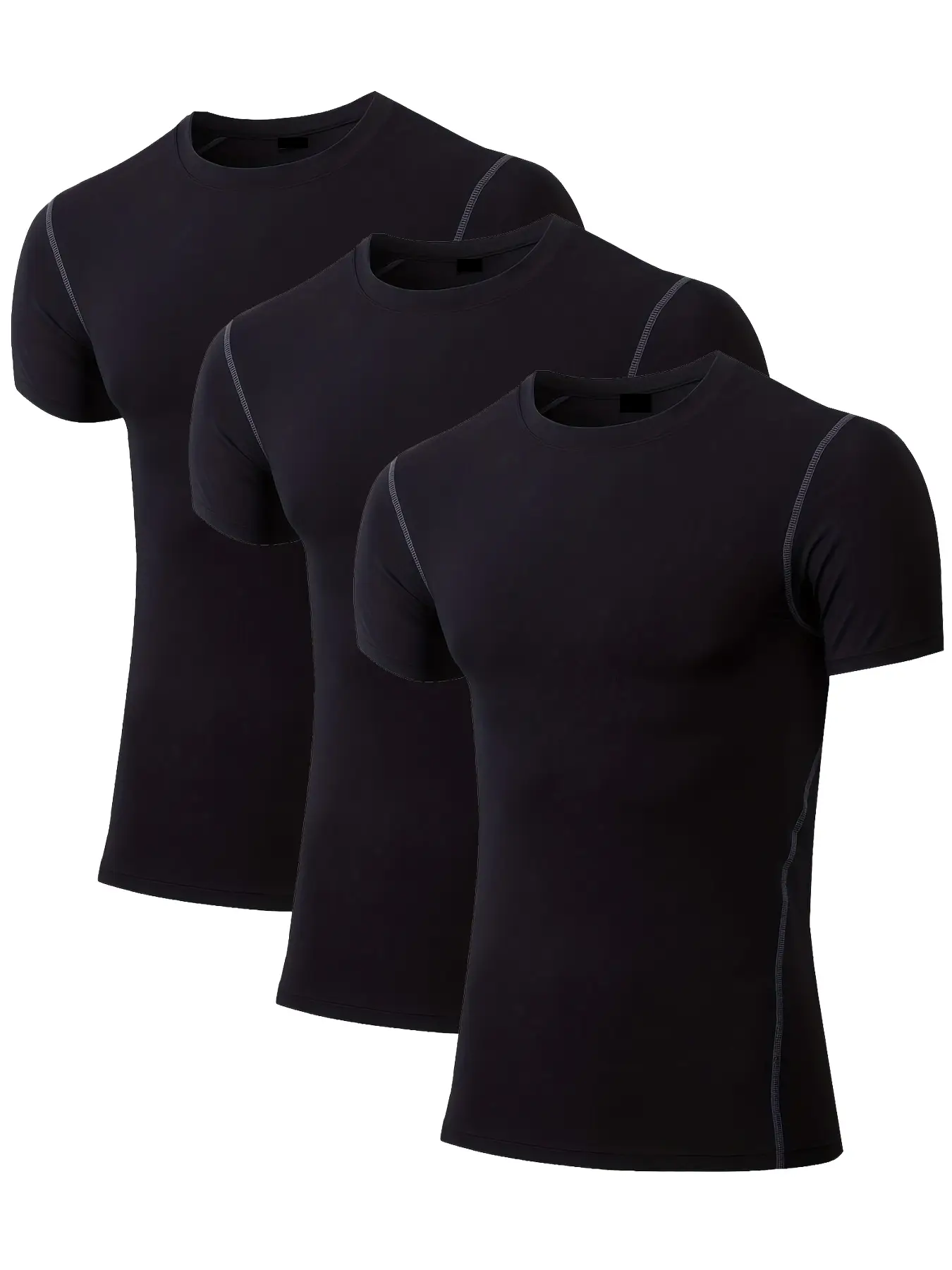 3 Pack Boys Compression Shirt Short Sleeve Youth Athletic Undershirt Kids Base Layer T-Shirt for Football Basketball Sporty Jersey Training Jersey Spo