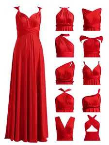 Cobalt Blue 72 Styles Convertible Long Plus Size Multi - Way Twist Wrap Bandeau Dress, Bridesmaid Dress