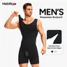 【Nebility】Men's Upgraded New Fabric High Compression One-piece Shapewear U-Neck Men's Bodysuit With Abdominal Compression and Body Curves Improvement, Perfect for Gym & Workouts,fathersdaygift