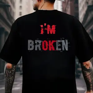 I'm Broken T-Shirt, I'm OK Sweatshirt, Edgy Aesthetic Hoodie, Mental Health Tee, Grunge Streetwear Top, Sad Boy Shirt, Emotional Graphic Tee