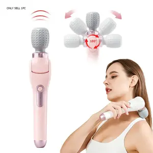 Portable USB Rechargeable Handheld Massager, 180° Adjustable Massager, 5 Speed Settings, Relaxation Aid, Designed for Muscle Relaxation in Neck, Back, Legs, and Waist, Ideal Holiday Gift