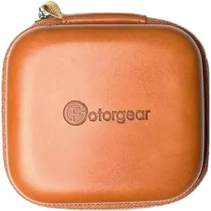 Fotorgear 67mm Phone Filter Storage Bag, Clip On Filters Kit for iPhone & Camera, Leather Filter Storage Bag with Clip On Filters Compatible Holder Alloy Aluminium Golden Star Smartphone Lens