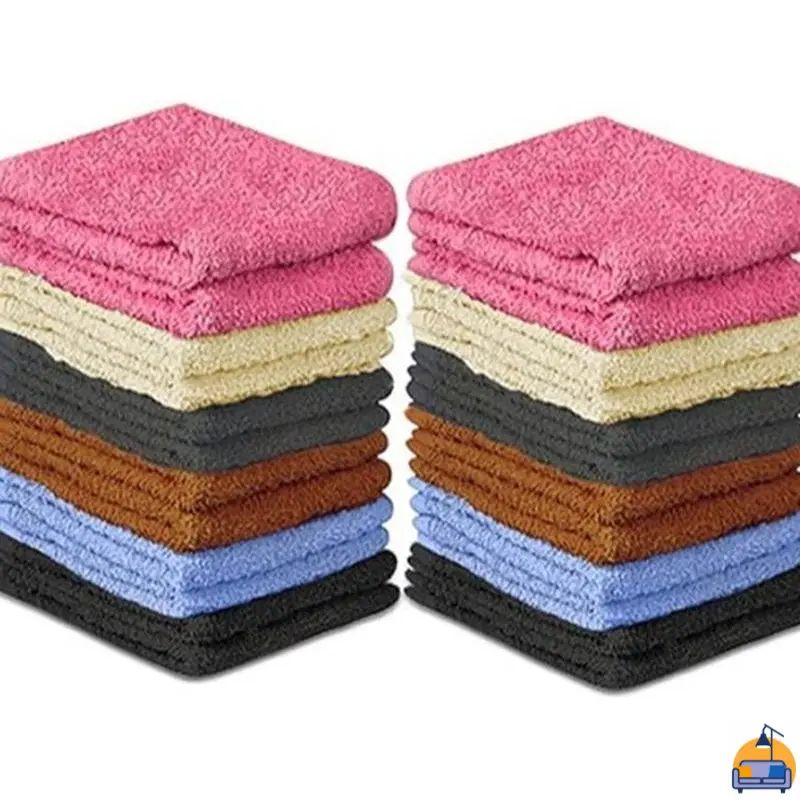 100% Cotton - Wash Cloth Set - Pack of 24, Flannel Face Cloths, Lightweight Thin Highly Absorbent & Ultra-Soft Fingertip Towels for Bath & Spa