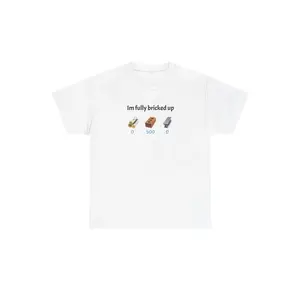 Men's Funny Im Fully Bricked Up T-Shirt, Regular Fit Casual Comfy Short Sleeve Crew Neck Knit T-shirt for Summer, Menswear for Daily Wear, Fitted