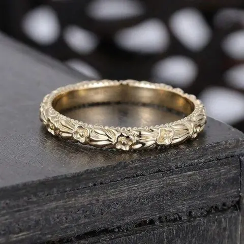 Flower Embossed Simple Fine Elegant Casual Ring, Beautiful Rings, Women's Fashionable Jewelry for Daily & Party Wear, Trendy All-match & Exquisite Jewelry for Birthday Gift, Trendy Jewellery Accessories
