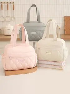 New Handheld Square Lunch Bag, Portable Bento Box Insulated Bag, Camping Freshness Pack, Essential for College Students Returning to School, Multifunctional Insulated Bag, Reusable Lunch Bag, Lunch Cooler Bag