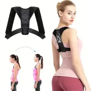 Unisex Breathable Posture Corrector Back Support Belt, Adjustable Clavicle Straightener, Slouching Hunchback Correction Strap for Daily Outdoor Sports Use