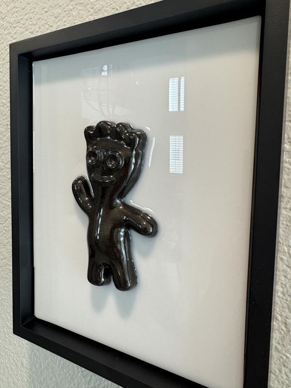 Pop Art Sour Patch Kid Resin Wall Art 8x10 Framed Ready to Hang Handcrafted High-Gloss Iconic Design Solid Wood Panel for Pop Art Walls Kitchens & Game Rooms