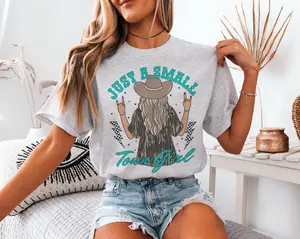 Small Town Blonde Girl Camo Tshirt, Just A Small Cowgirl Graphic Tee, Country Western Fashion Styles For Her