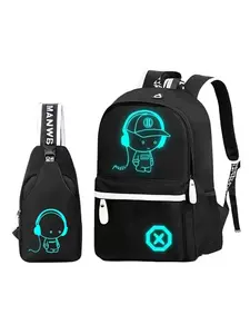 High-Value Men's Commuter Backpack Set + Chest Bag, Large Capacity Portable Travel Bags, Ideal for Daily Use and Outdoor Adventures