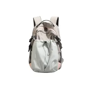 Color-Block Backpack with Large Capacity Versatile for Students, Professionals, and Outdoor Use Durable Design with Ample Storage