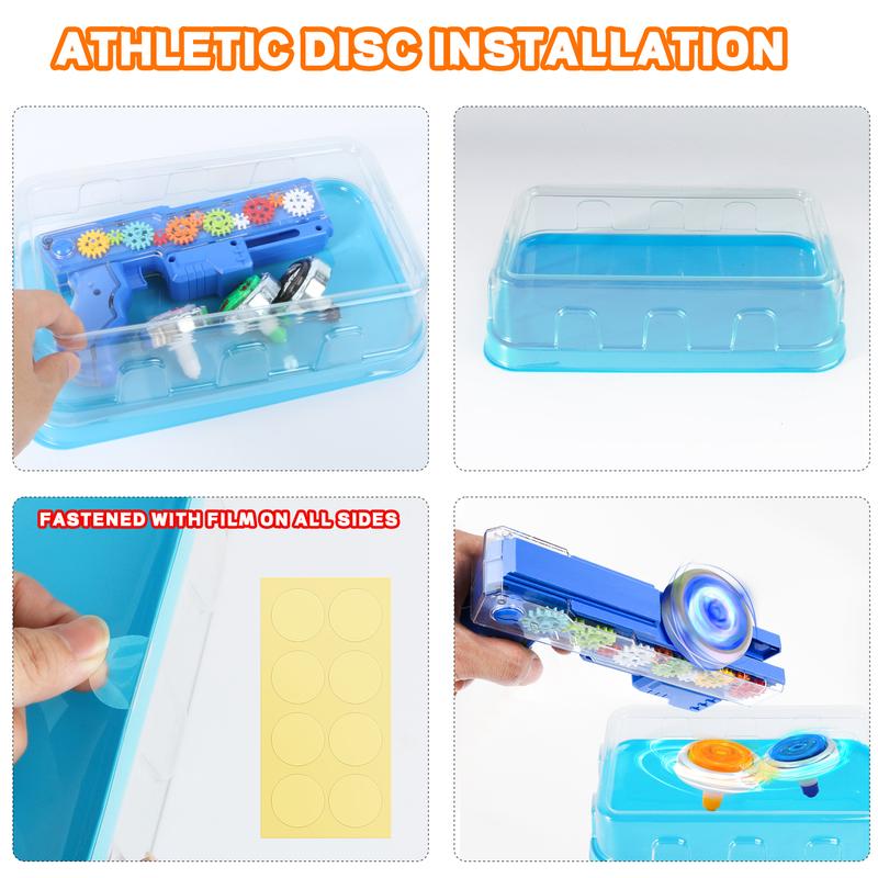 Bey Battling Top Burst Gyro Toy Set Rivalry games with 6 Spinning Top Burst Gyros 2 Toy Launchers Grip Starte, Combat Battling Game Gifts for Boys Children Kids Ages 6+(Red+Blue)