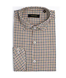Fortugo Casual and Formal Shirts for Men Slim Fit Button Down Full Sleeve  Menswear Multicolor Plaid Solid Elegant Designs Office Dress