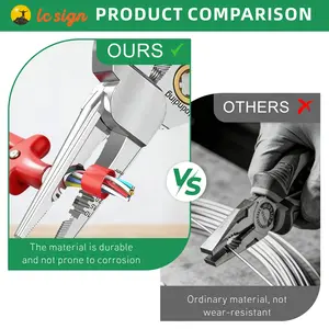 Heavy Duty 8-in-1 Professional Wire Stripper - Electrical Tool with Voltage Detector, Multi-Functional Crimper & Cutter for Home DIY and Automotive Repair