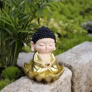 Lotus Buddha Statue, Lotus Position, Home Prayer Room Decoration, Religious Decor, Moving Gift/water Baptism, Outdoor Garden Ornament, Suitable For Indoor And Outdoor Settings, Resin Craft, Resin Material, Lightweight