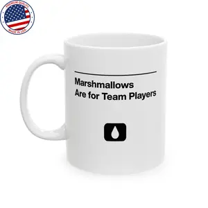 Marshmallows Are for Team Players Lumon Droplet Mug, Severance Quotes Coffee Cup, Office Desk Decor