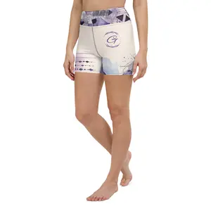 Quantum Purple Pastel Yoga Shorts