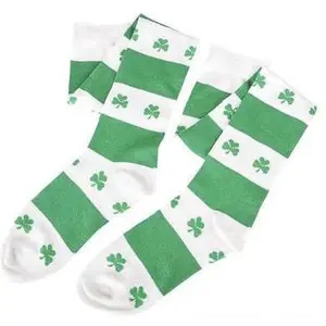 12 PACK PAIRS St Pats Shamrock Socks  8175