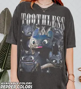 Limited Comfort Colors Toothless T-Shirt, How to Train Your Dragon Est 2010 Bootleg Fan Tshirt, Gift For Women and Man Unisex T-Shirt