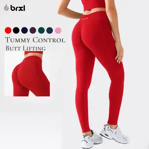BRXL【Discount for live】2nd Gen Seamless Yoga Pants with Lycra Blend – Upgraded Peach Butt Lift 3-Layer Waistband Enhanced Quick-Dry Tummy Control All-Season Wear-brxl-1