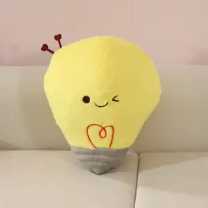 35cm New Simulated Light Bulb Doll Filled Plush Toy Pillow Cartoon Anime Pillow Suitable for Children's Birthday Gift Fun Doll