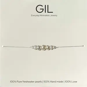 GIL B.003 Bracelet - Real Natural Fresh Water Pearls Handmade Jewelry Accessory for Women's Fashion