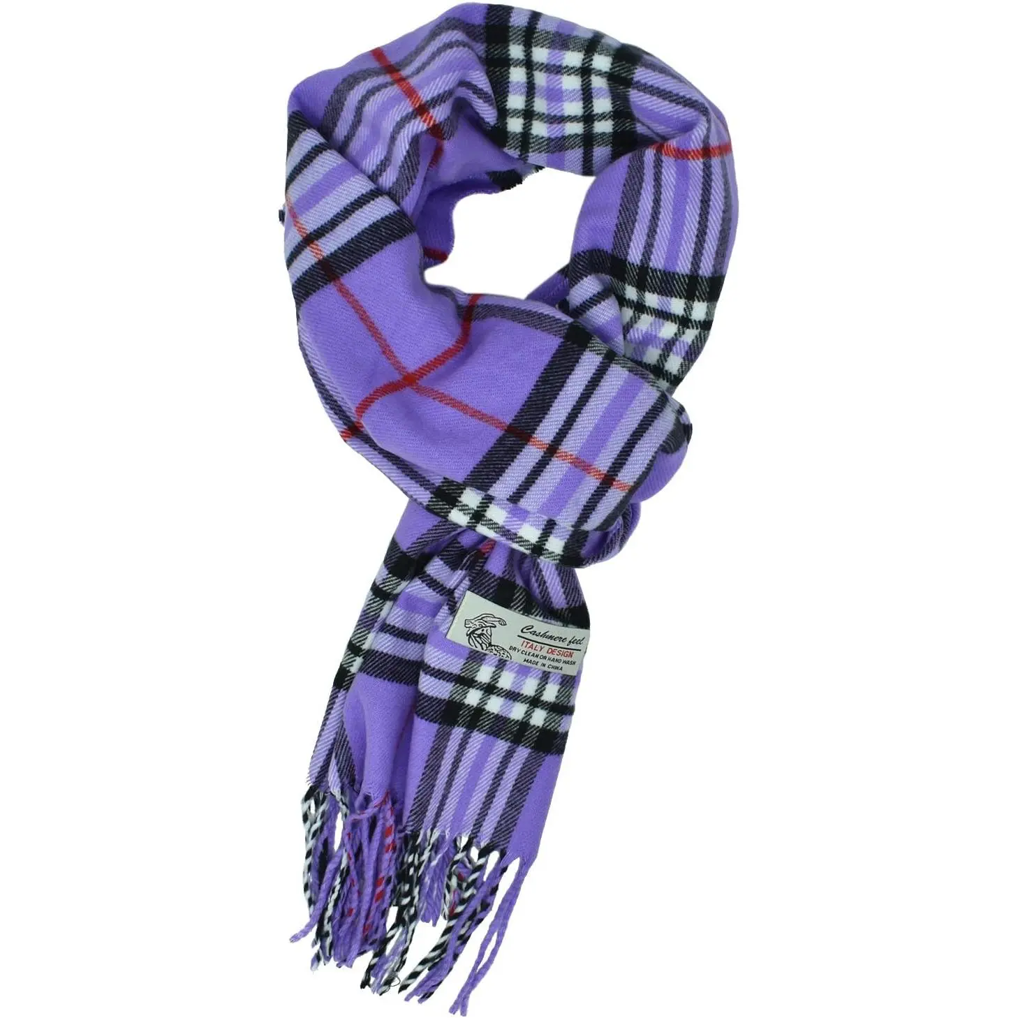 Unisex Classic Tartan Plaid Winter Scarf Soft Cashmere Feel 72"x12"