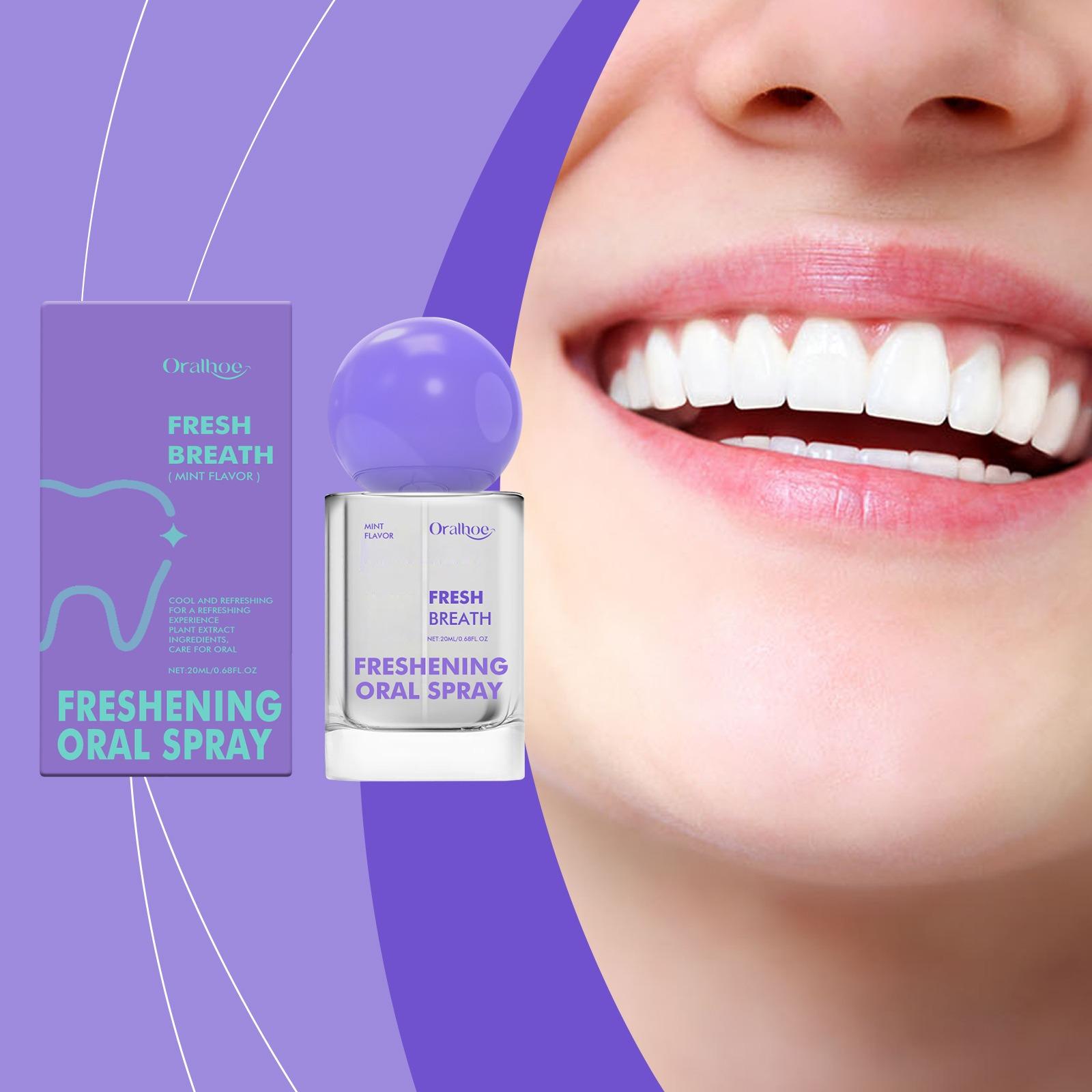Refreshing Oral Spray Portable & Convenient Long-Lasting Freshness Effectively Reduce Bad Breath & Clean Mouth