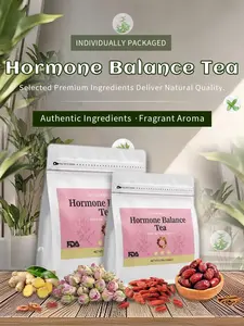 Hormone Balance Tea with 8 Organic Herbal Ingredients - Support Women's Overall Reproductive Health (PCOS, PMS, Menstrual Cycle) Ginseng Beverage | iTREE · GUYUAN