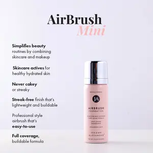 Jerome Alexander AirBrush Foundation Mini - Smooth Matte Finish Micro-Fine Mist Spray Full Coverage Buildable Formula with Hyaluronic Acid Concealer Makeup Cosmetic
