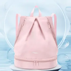 Dry Wet Separated Fitness Bag, Independent Shoe Compartment Swim Bag, Waterproof Beach Storage Backpack, Sports Gear Pool Bag, Ideal for Gym Travel