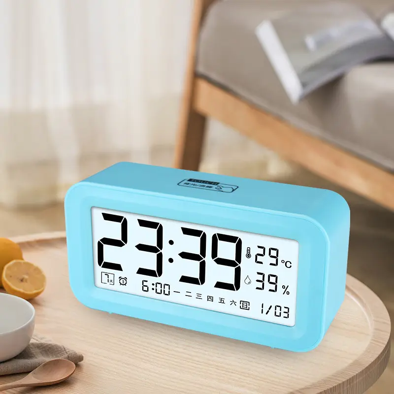 351 Blue Smart Backlit Three-Alarm-Clock