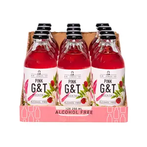 Sir. James 101 Alcohol-Free Pink Gin & Tonic | 12 Bottle Party Pack