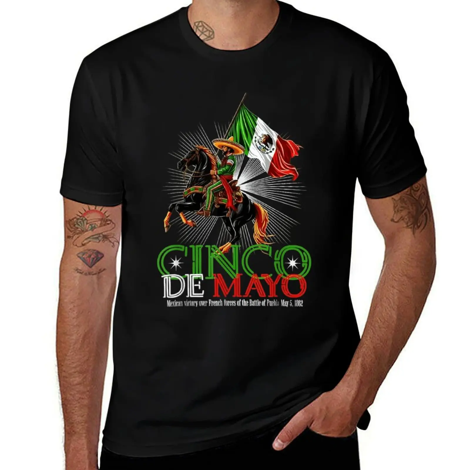Cinco De Mayo Mens T Shirts Cotton Short Sleeve T-Shirt Crew Neck Tees Casual Shirt