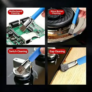 Multi-Functional Dual-Head Stainless Steel Cleaning Brush, Ideal for Stovetops and Motherboards, Essential Home Cleaning Tool