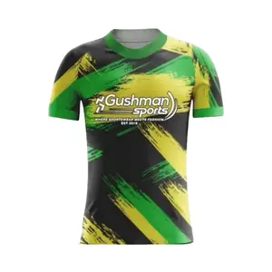 GushmanSports Custom-Made Jamaica Sublimated Jersey Personalized Name & Number Anniversary Edition for Caribbean Style and Pride