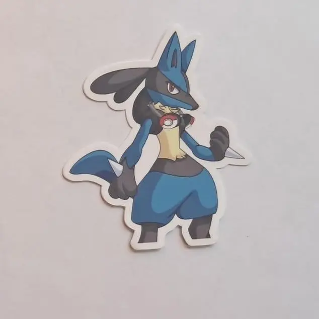 Lucario Poke Sticker | Vinyl waterproof sticker for Car, Tumbler, Mug, Laptop | Gift for Game lovers