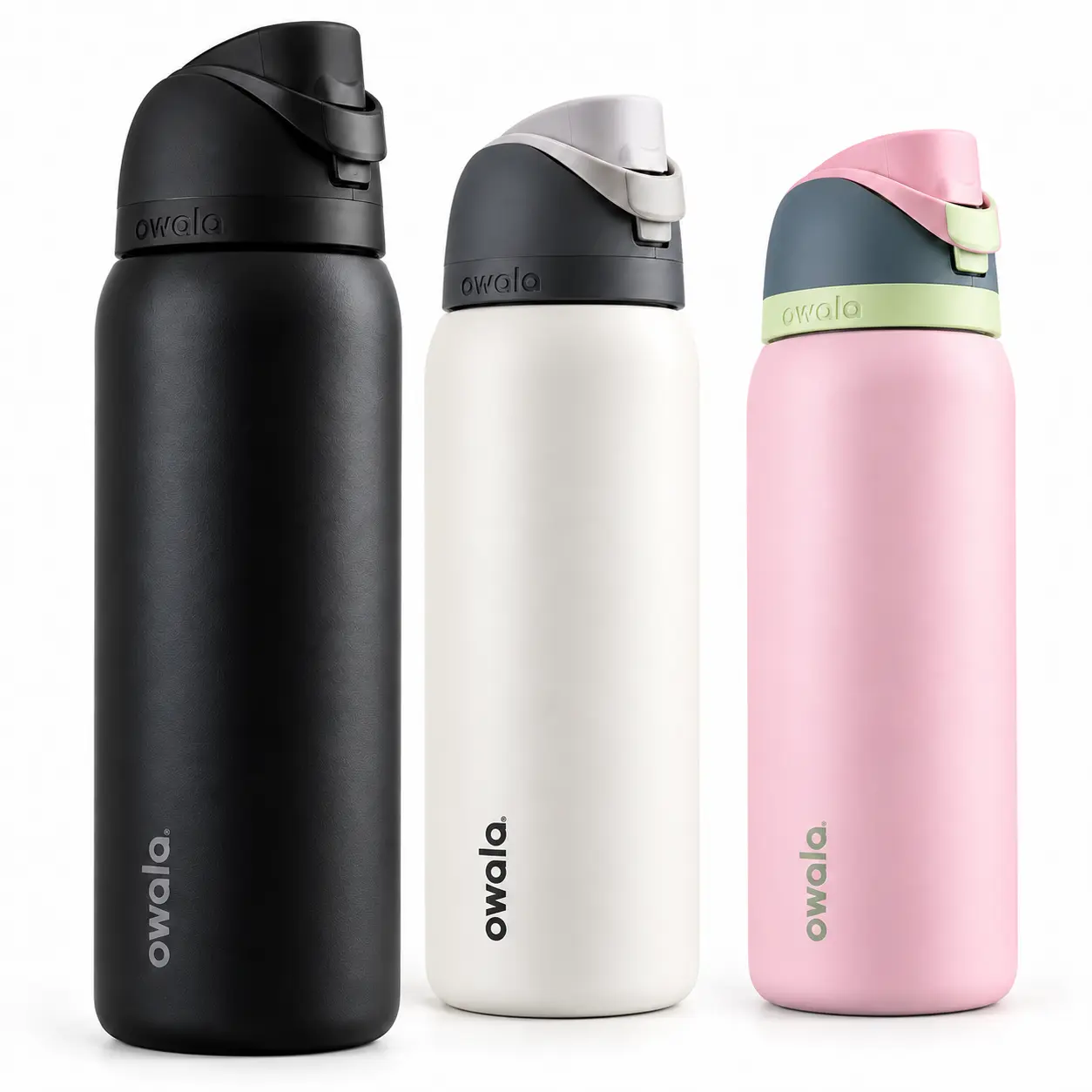 Owala The Everyday Reusable Durable Sports Water Bottle - 32 oz (946 mL), Black, White, Pink Options