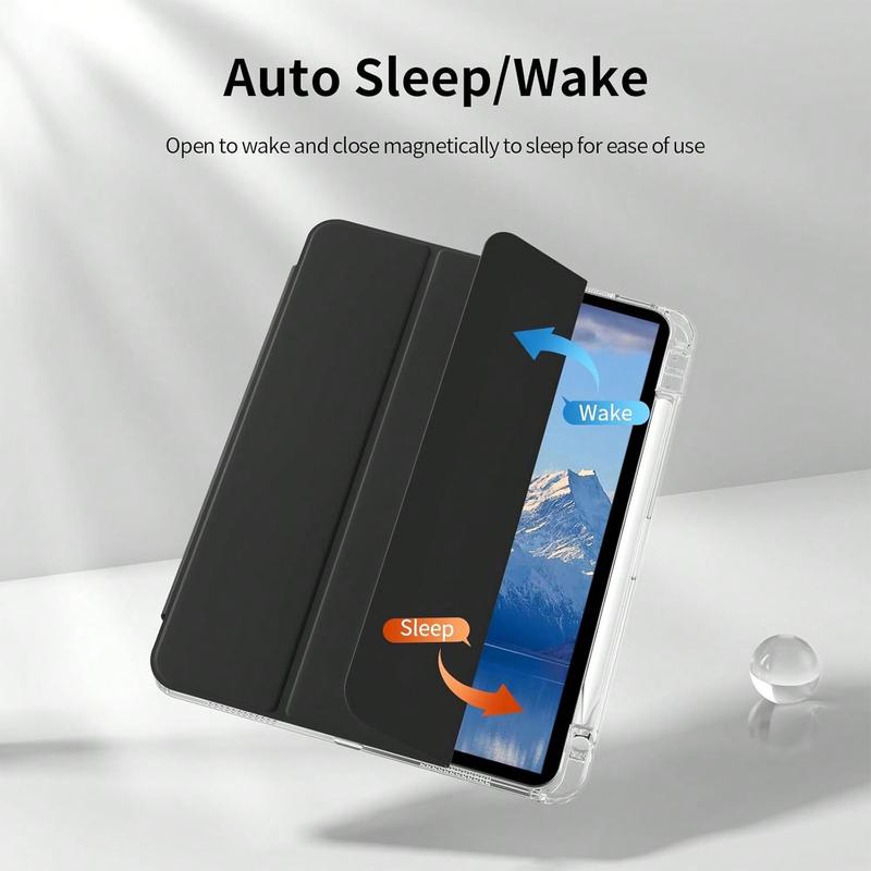 Black Premium Phone Case 1PC Tablet Protective Case Compatible with Ipad Soft Anti-Fall Protection, Ultra-Thin/Smart Stand/Auto-Wake Compatible with Ipad 9.7/10.2/10.9/11/12.9, 10th Gen, Air 11, Air4/5/6, and Galaxy A7/A8/A9+/S6/S7/S8/S9/S9FE/S10+