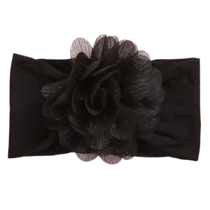 Black Flower Headband - Simple Black Flower Headband as Described