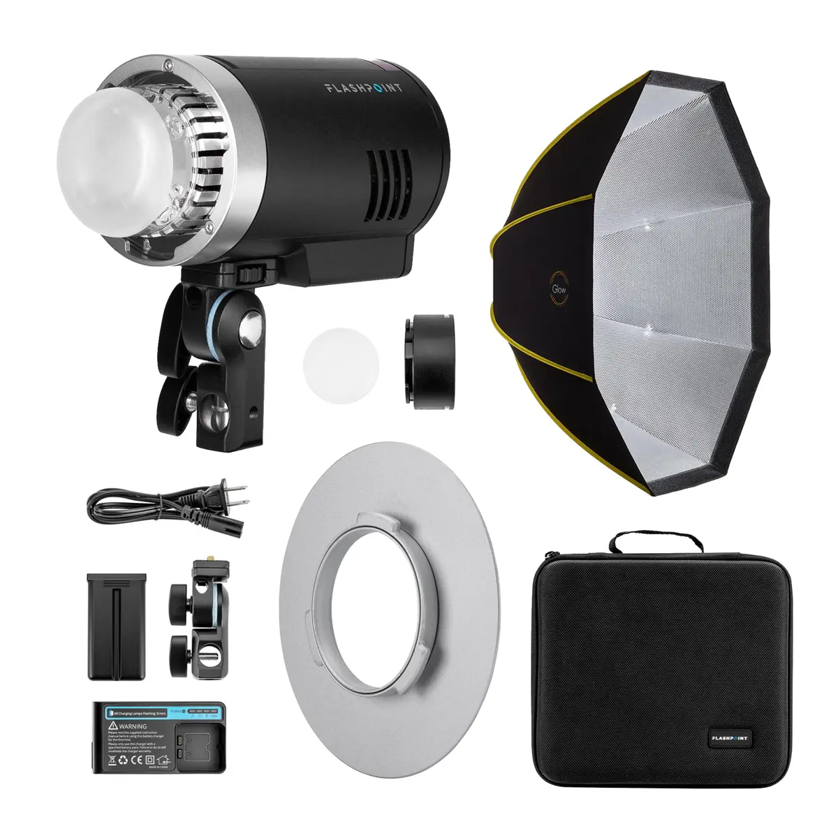 Flashpoint XPLOR 300 Pro TTL R2 Model Monolight Bundle with Octagonal ParaSnap 36" Softbox, Speedring and TTL Control