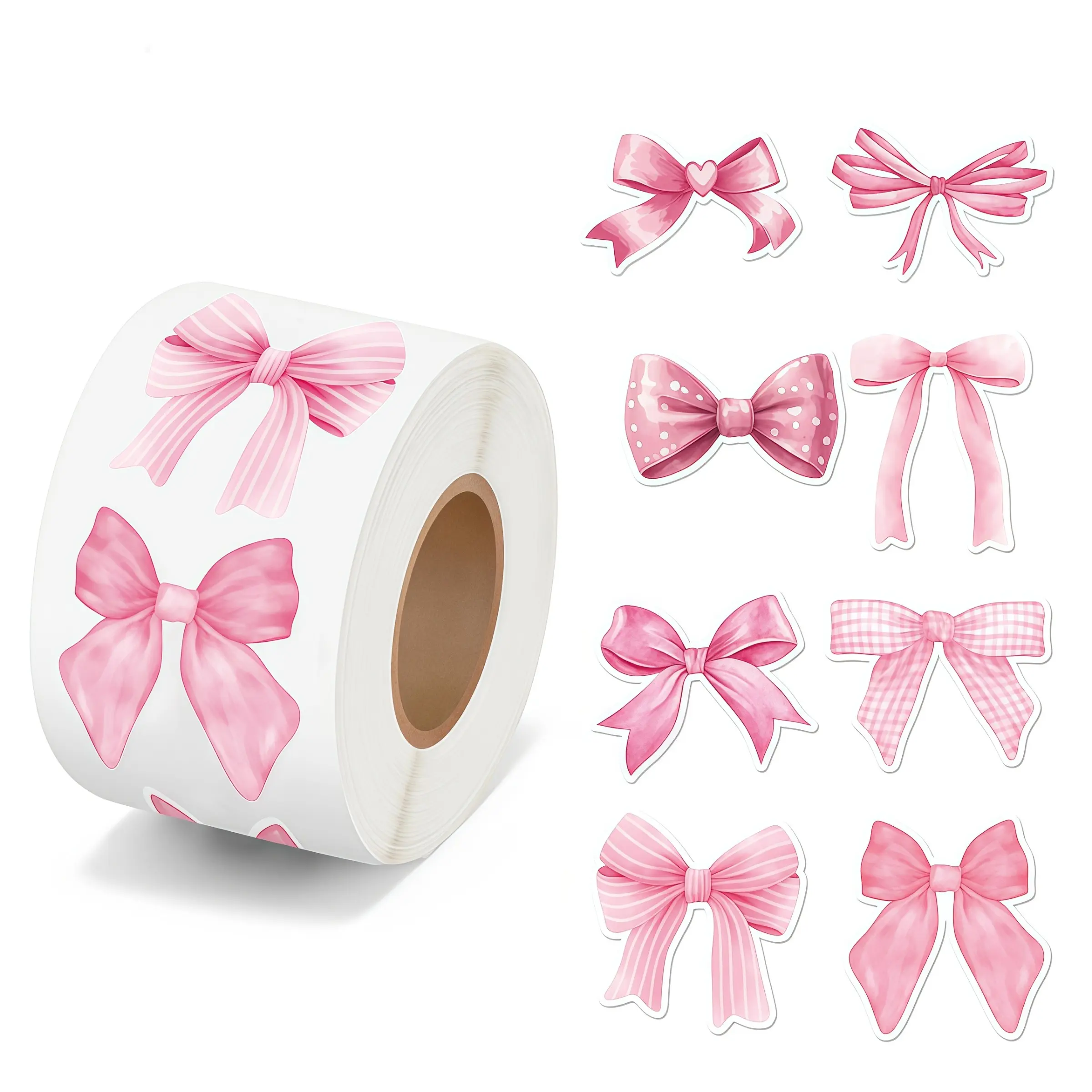 500 Bow Stickers for Crafting and Decoration, Adhesive Decals, Sticker Collage Pack, DIY Decorative Stickers, Ideal for Creative Projects and Personalization, Universal Use for All Your DIY Needs