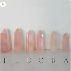 Aura Rose Quartz Crystal Towers