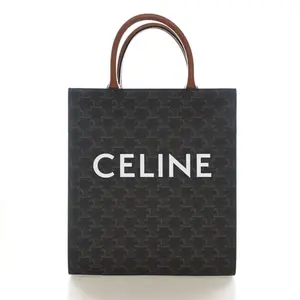 Pre-owned Coated Canvas tote bags Celine Small Triomphe Canvas Vertical Cabas Tote
