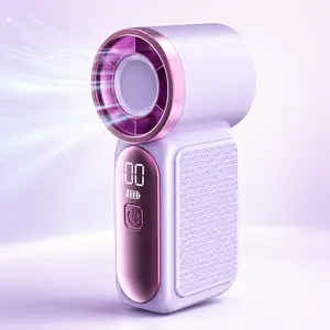 Portable Handheld Mini Fan with LED Display, USB Rechargeable, Hanging Rope Design, Ideal for Makeup, Travel, Outdoor Use, Rechargeable Pocket Fan, Usb Charging Fan ,Portable Refrigeration,for Women Girl Gift